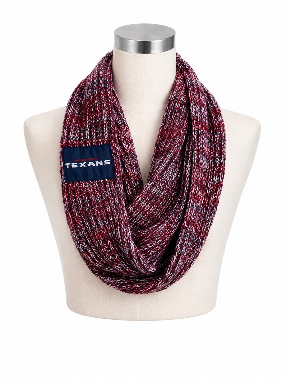 NWT Forever Collectibles Houston Texans Football Team Knit Infinity Scarf Winter